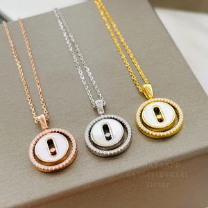 necklace designer Mobile diamond natural fritillaria Sterling Silver Gold plated 18K official reproductions fashion anniversary gift 008