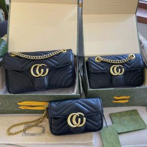 tasarımcı çantası Kadın Moda Çanta klasik çanta Omuz Çantaları 3 Boyut Gerçek deri Bayan Moda Marmont Çanta Hakiki Crossbody Çantalar tote