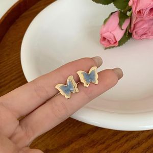 Stud Earrings Antique Double Layer Butterfly For Woman Stereoscopic Personality Earring Suitable Birthday Parties Weddings