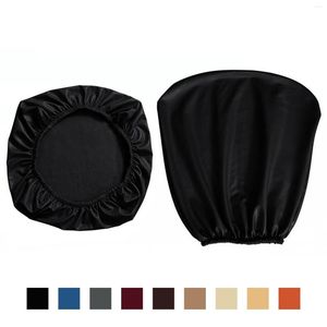 Chair Covers Split Office Cover Armchair Slipcover Stretch Dustproof Solid Color PU Leather For Dining Room Home Party Ceremony El