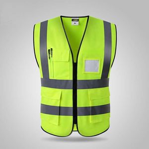 High Visibility Reflective Vest Working Clothes Motorcycle Cycling Sports Outdoor Safety Clothing Jacket #002