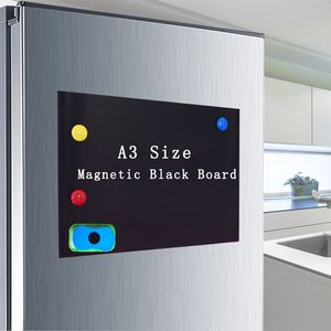 Blackboards Soft Blackboard Writing Message To Do List Magnetic Chalkboard Eraser for Walls Children Marker Kitchen Fridge Black Sticker 230217