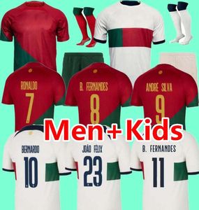 22 23 Camisas de futebol da Portuguesa JOAO FELIX RUBEN NEVES BRUNO FERNANDES Portugieser 2022 Camisa de futebol da Portuguesa R.SANCHEZ RONALDO JOAO CANCELO Kit masculino infantil