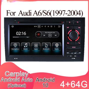 Android 10 GPSナビゲーションカーマルチメディアDVDステレオラジオプレーヤーCarPlay Auto for Audi A6/S6（1997-2004）2DIN