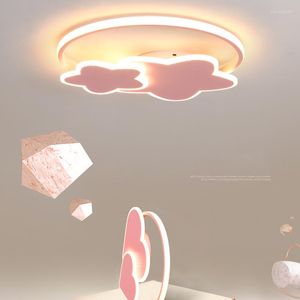 Ceiling Lights Children's Room Lamp Pink Girl Star Led Bedroom Nordic Ins Princess Eye Protection