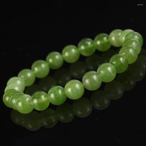 Strand 6/8mm Natural Stone Armband Peridot jades pärlor för män kvinnor smycken gåva läkning energi