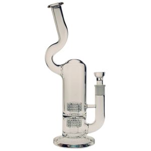 SAML Hookahs 60 mm Stemless Tubes mit Twin Matrix Percolates Bong Smoking Water Pipe Glass Dab Rig Joint Size 18,8 mm PG3002 FC-200 FC-186