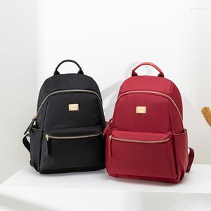 Borse da scuola Borsa da ragazza Oxford alla moda da donna Zaino piccolo multifunzione Borsa carina Zaino da donna a spalla Nero Rosso