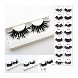 False Eyelashes 44 Styles 5D Mink Hair 25Mm Thick Long Messy Cross Eye Lashes Extension Makeup Tools Drop Delivery Health Beauty Eyes Dhkrb