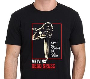 Erkekler tişörtleri moda gömlek Melvins Redd Cross Tour Black Punk