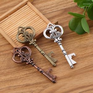 Keychains Key Shaped Bottle Opener Keychain Beer Zinc Alloy Copper Silver Color Keyring Creative Gift Accessories