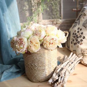 装飾的な花ローズピンクシルク牡丹牡丹dahlia