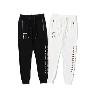 Nowy projektant Summer Modna luźna bawełniana kraciasta litery Pull Rope Sweatpants Street Hip-Hop Men's Casual M-3xl 2023