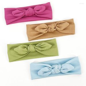 Acessórios para o cabelo 12 PCs Baby Bowknot Bandas de malha de malha Arrexos turbantes orelhas elásticas band -cabeça embrulhando crianças criança g99c