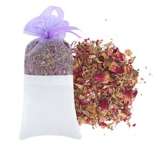 Dekorativa blommor kransar naturligt torkad blommor lavendel rose jasmine rosmarin doftande väskor aromaterapi garderob bilrum luft friskare T230217
