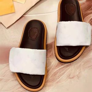 2023Fashion Casual Sandals Summer L Women Pool Pillow Comfort Slipper Lady Nylon Strap Mule Designer Men Leather Sunset Flat Rubber Outrole Slide Sandal Size35-41