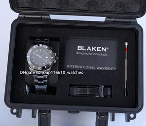 Lüks erkekler v11 siyah 904L paslanmaz çelik ETA3235 seramik izle yüzükler1116610 erkek otomatik mekanik saatler 44mm safir ayna deri kayış hediye paketi izle