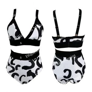 Kvinnors designer Double Pull Print Swimsuit Set Bikini Underwear Swimsuit Fashion Sexy Summer S-XL GD05