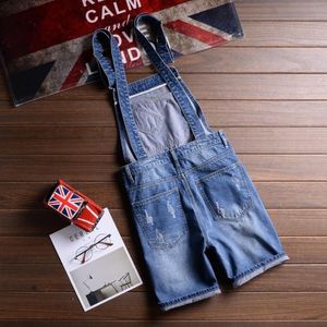 Men's Jeans Fashion Summer Men Short Denim Overalls Straps Bib Shorts Casual Streetwear Unisex Hip Hop Male Plus Size 5XLMen's