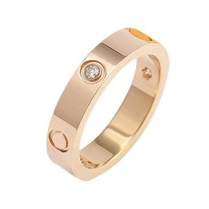 Band Rings Love Screw Ring Mens Classic Luxury Designer Women Titanium Steel Goldplated Jewelry Gold Sier Rose Never Fade 4 5 6Mm Dr Dhzas