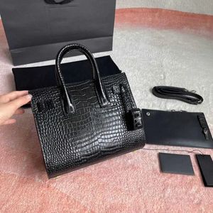 Sac de Jour Bags ingrained 가죽 나노 백 엠보싱 악어 반짝이는 가죽 디자이너 고급 관형 손잡이 이동식 어깨 끈 지갑 여성