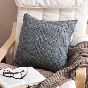 Pillow Thick Woolen Knitted Cover Throw Covers For Living Home Decor 45x45cm Sofa Car Bedroom Pillowcase Room