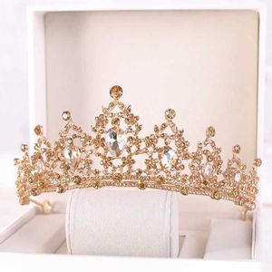 Tiaras Düğün Taç Tiaras Rhinestone Diadem Kızlar Doğum Günü Noiva Başlık Coronitas 15 Yıllık Gelin Saç Aksesuarları Takı Z0220