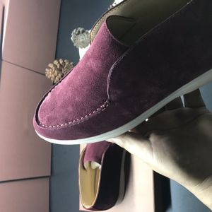 Loro Piano in pelle in pelle Velvety in pelle scamosciata scarpe da uomo Sneakers British Sneakers Spring Autumn Man Driver Auto Lazy Mares