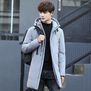 Men's Down Clothes 2023 Han Edition Brand Winter Long Thickening Cotton-padded Jacket Handsome Coat