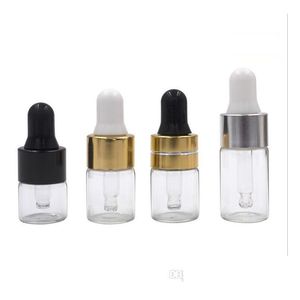 Parfümflasche 1 ml 2 ml L Amber Dropper Mini Glas Ätherisches Öl Anzeigefläschchen Kleines Serum pro brauner Probenbehälter Drop Delivery He Dhzgx