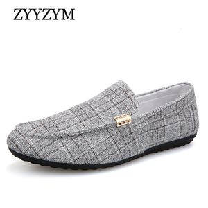Dress Shoes Men Casual Spring Summer Loafers Slip On Light Canvas Youth Breathable Fashion Flat Footwear 230220