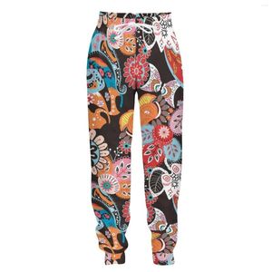 Herrbyxor jumeast jogger casual tröjor baggy mens mode paisley tryck spårbyxor rak byxa för män unisex kläder