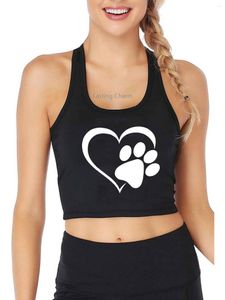 Canotte da donna Street Wear Harajuku Dog Print Canotta traspirante slim fit Canotta da donna per allenamento sportivo Yoga Canotta estiva