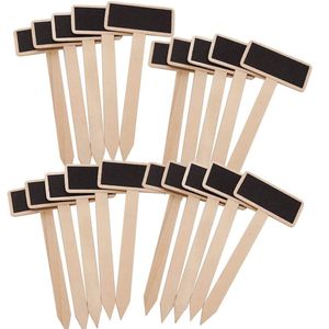 Suprimentos de jardim Wood Blackboard Plant Tags Bursery Label Marker Stake