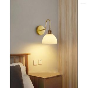 Lâmpadas de parede modernas minimalistas clássicos lâmpada led de vidro de vidro Estudo quarto de cabeceira decoração de sala de estar iluminação de luzes interiores