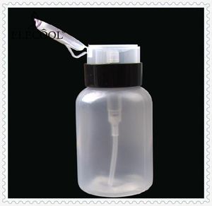 Lagringsflaskor eLecool 210 ml tom pump dispenser nagellack flytande alkoholborttagare uv gel renare återfyllbar flaska diy konstverktyg kvinna
