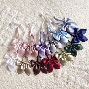 Hundekleidung Satin Haustier Bowtie lässig Katzenkragen Fliege für Frauen Uniform Butterf Bowknot Erwachsene Scheckkrawatten Accessoires