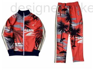 Men's Tracksuits Designer Letter Clothes For Men Coconut Tree Printing Outfit Set Sports Jacket Long Pants Boys Jogging Suit Sportswear TP8I