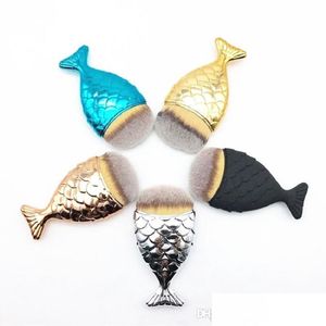 Макияж щетки Новый Desgin Fashion Colorf Mermaid Fish Hail Forme Form