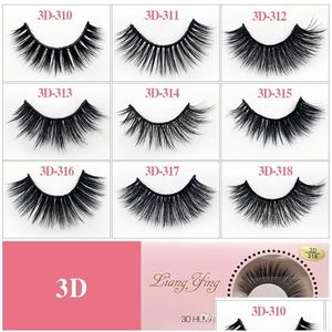 False Eyelashes 3D Mink Handmade Natural Lightweight Lashes Fl Strip Fake Eyes Extension Tools Drop Delivery Health Beauty Makeup Dhjxn