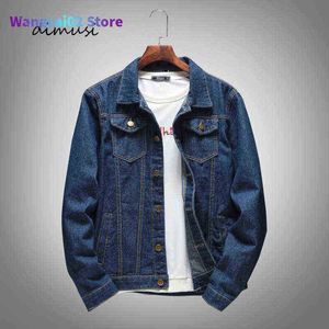 Men's Jackets DIMUSI Men's Denim Jacket Mens Trendy Fashion Bomber Thin Ripped Denim Jacket Male Outwear Solid Cowboy Jeans Jackets Clothing 022023H