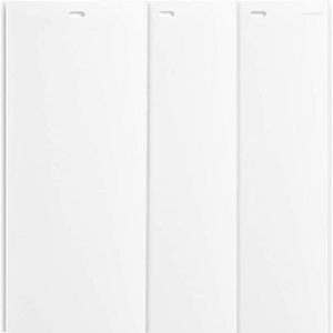 Curtain Factory Direct PVC Vertical Blind Replacement Slats Curved Smooth White 82.5 X 3.5 (3-Pack)