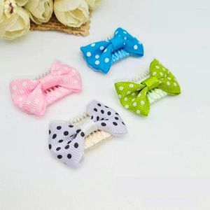 Köpek Giyim Sevimli Köpekler Saçpin Polka Dot BB Klipli Pet Headdress Teddy Malta Yorkshire 3.2 cm Kırık Saç Bakım Aksesuarları