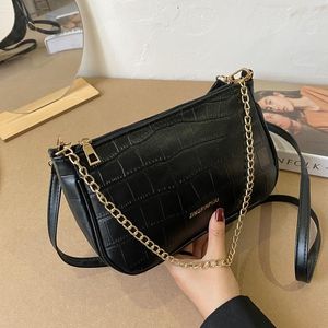 Evening Bags 2023 Vintage Women Shoulder Bag Luxury Designer Strap Crossbody Chain Sling Pu Leather Ladies All-match For