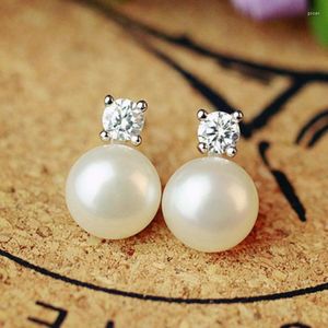 Stud Earrings Women's Earring Pearl For Women Korean Dramas TV Fashion Jewelry 2023 Rhinestones Set Gift L202