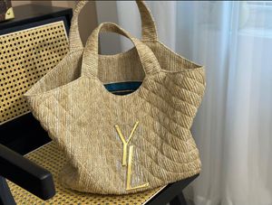 borse per la spesa Icare stile di lusso da donna borse a tracolla tote di design in paglia gady di alta qualità con borsa a catena borsa per mamma di grande capacità
