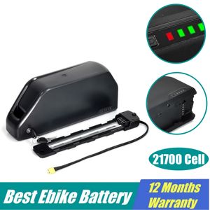 60V Ebike Pil Polly Downtube Elektrikli Bisiklet Batayı 48V 25AH 21700 Hücre Pilleri Paketi 52V 72V 350W 500W 750W 1000W 1500W Motor için 40A BMS ile