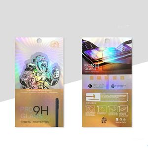 Geschenkverpackung 177*86 mm universelle bunte Papierverpackungsbox für iPhone Smartphone 3D 9h Tempered Glass Screen Protector Film