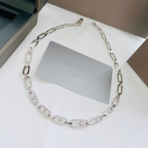 Messiika MOVE UNO Doppel-Loop-Halskette für Damen-Designer, eingelegt mit natürlichem Kristall, modischer, klassischer Stil, offizielle Reproduktionen, verblasst nicht, Premium-Geschenke 017