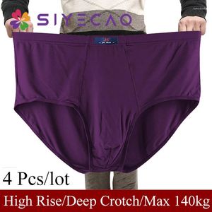 Underbyxor 4st/Lot Mens Underwear Briefs Modal stor storlek Cueca trosor män homme elastisk manlig underkläder calzoncillos